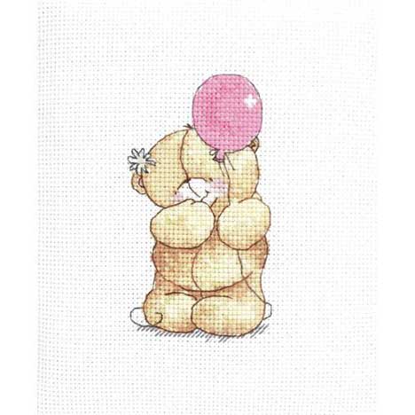 Pink Balloon Forever Friends Cross Stitch Kit